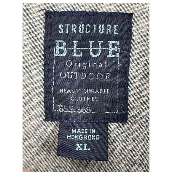 Vintage men’s trucker jacket size XL by Structure - Picture 6 of 8